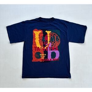 Vintage 90s Bugle Boy U & Me Ta'Getha Working it out Single Stitch L